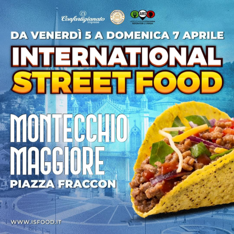 Da venerdì 5 a domenica 7 aprile International Street Food: tre giorni di cibo di strada in piazza Fraccon