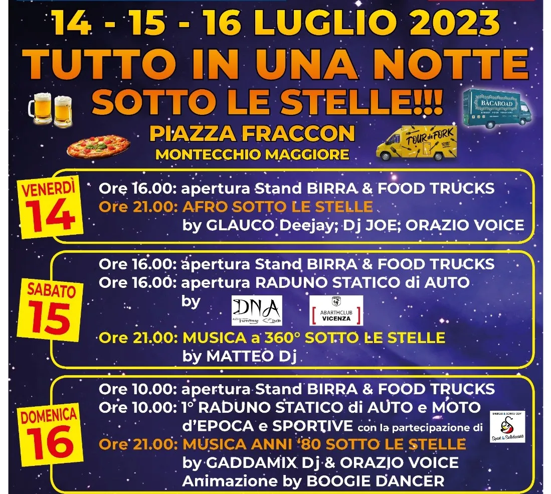 Tutto in una notte sotto le stelle