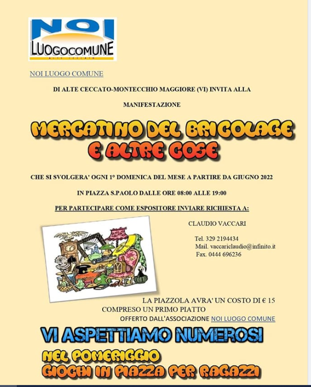 Mercatino del bricolage e altre cose