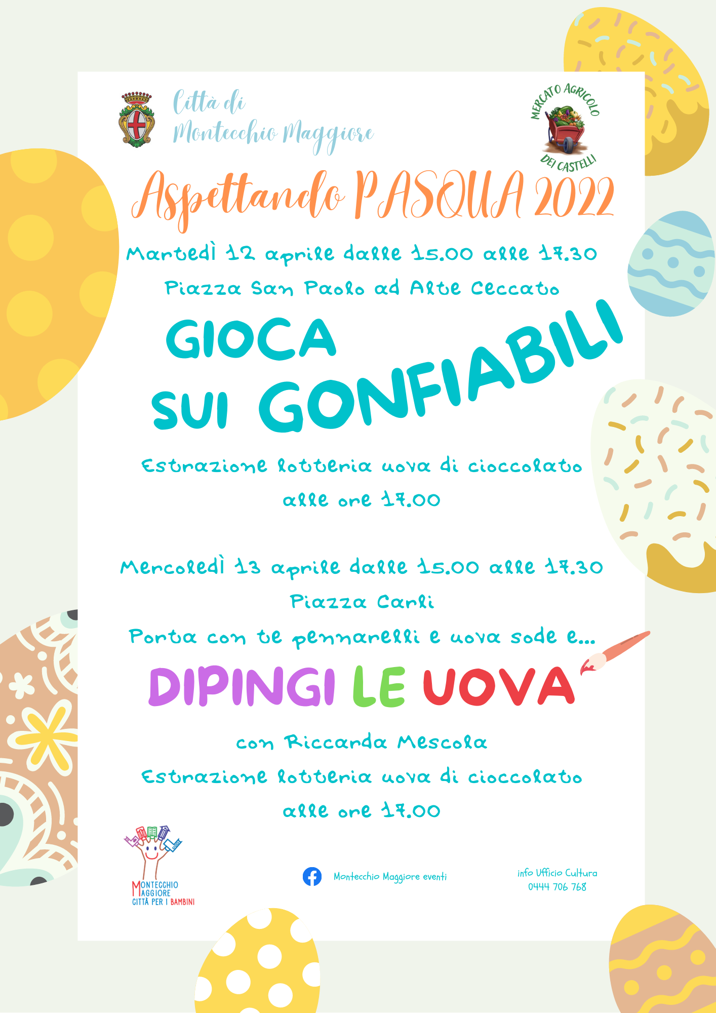 Pasqua 2022: giochi gonfiabili e uova da dipingere