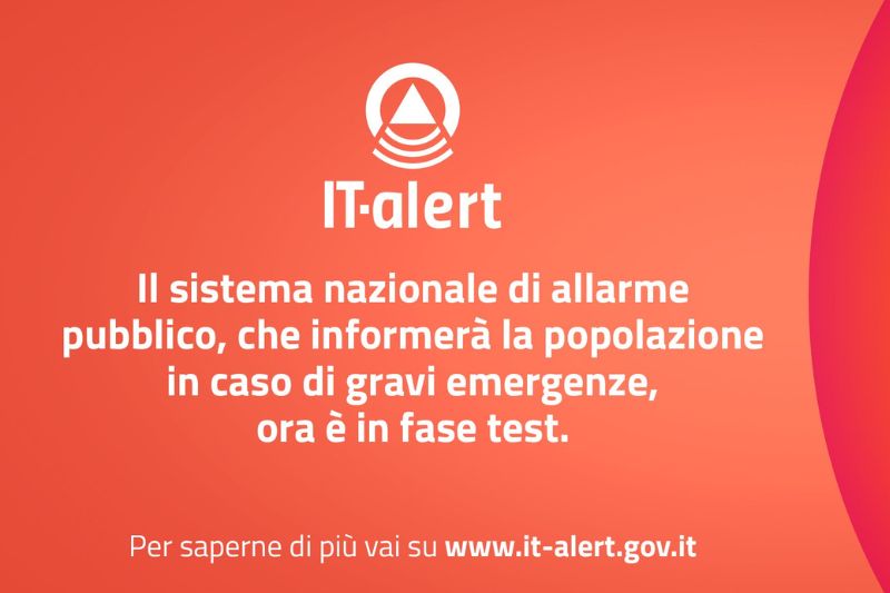 Oggi martedì 19 dicembre nuovo test del sistema it-alert a montecchio maggiore