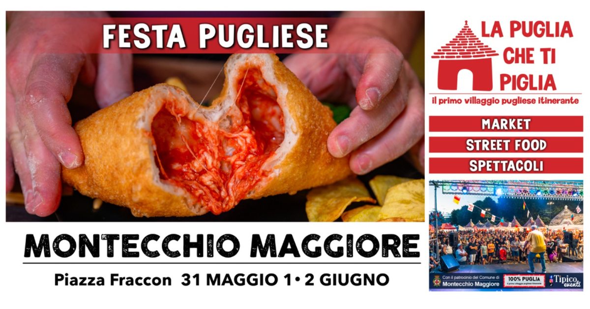 Street food dal 31 maggio al 2 giugno: “La Puglia che ti piglia” arriva in piazza Fraccon