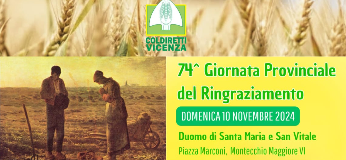 74° Giornata Provinciale del Ringraziamento di Coldiretti - Domenica 10 novembre 2024 ore 9.00 partenza da piazza Marconi