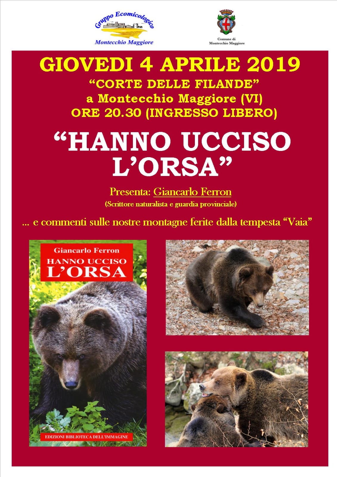 "Hanno ucciso l'Orsa" evento presso la Corte delle Filande